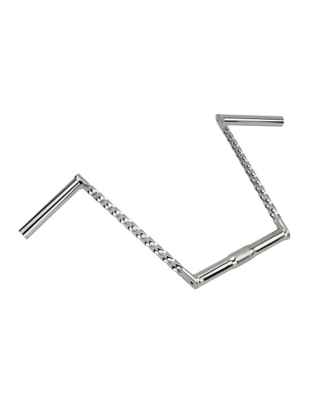 Double Twisted Handlebar 12 25.4mm Chrome.